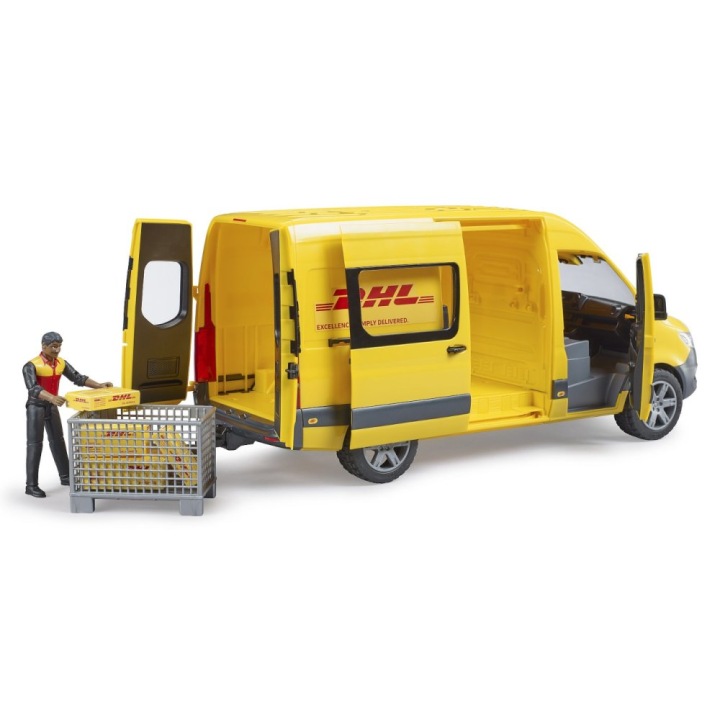 BRUDER Mercedes Benz Sprinter DHL з водієм і аксесуарами 02671 — фото 10