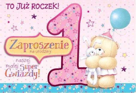 Запрошення на рочок 1-день народження дівчинки ZZ-036 KUKARTKA (5 шт.)