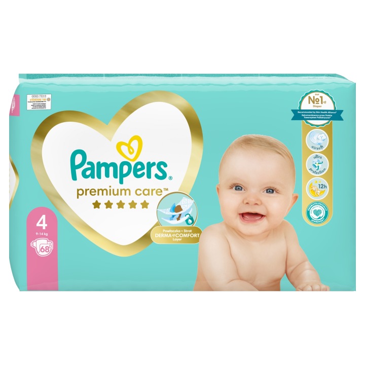 Підгузки Pampers Premium Care розмір 4, 68 шт., 9 кг-14 кг — фото 4