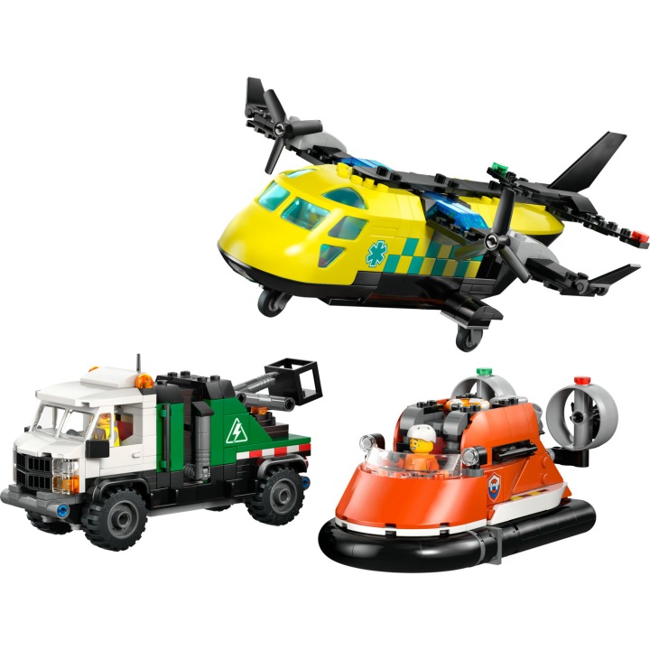 LEGO City 60505 Набір з літаком, вантажівкою сервісною і судном на повітряній подушці — фото 2