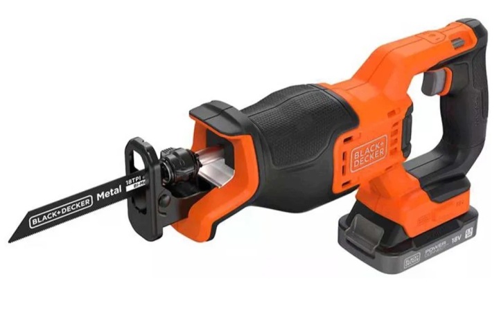 Black&Decker Aku bezuhlíková šavlová pila 18V (1x2.5Ah)
