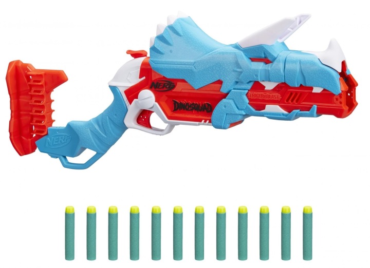 NERF DinoSquad Tricera-Blast Пускова установка Пістолет Динозавр + 12 Стрілок