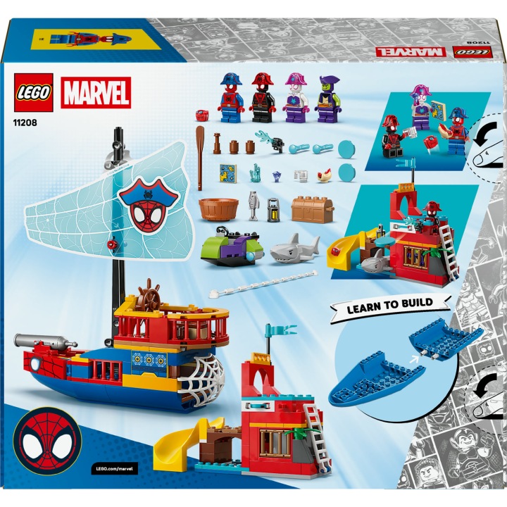 Конструктор LEGO MARVEL 11208 Корабель піратський команди Spidey’ego, набір +4 роки — фото 8