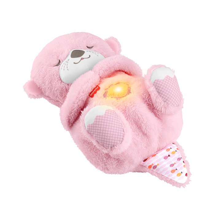 FISHER PRICE м'яка іграшка видра шумлячий заспокоювач для малюка +0 міс. рожевий — фото 7