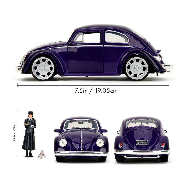 JADA WEDNESDAY автомобіль 1972 VW BEETLE 1:24 і фігурка WEDNESDAY (вживаний) — фото 10