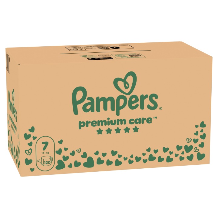 Pampers Premium Care 7, 120 шт., 15+ кг Підгузки Місячний запас Плюс — фото 2