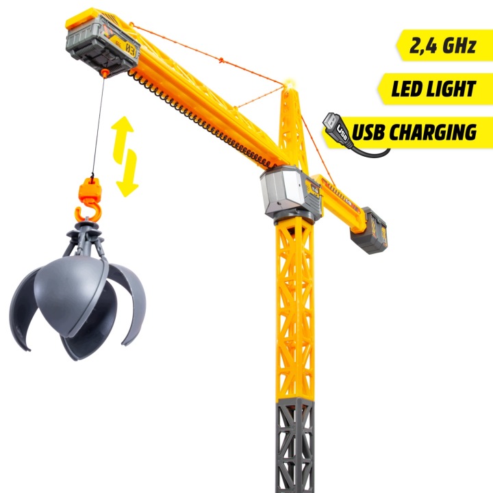Великий кран дистанційно керований 150 см TITAN CRANE RC USB + пульт світло — фото 4