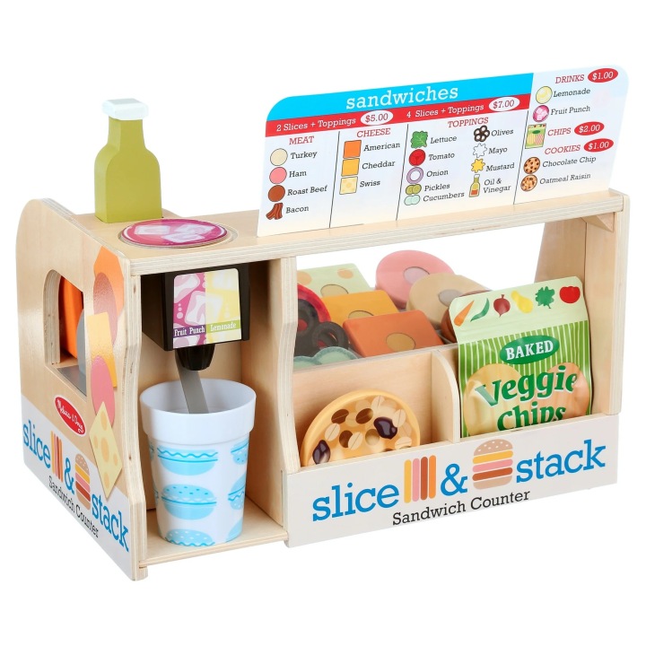 Дерев'яний BAR KANAPKOWY MELISSA&DOUG кухня ресторан для дітей 56 ел.