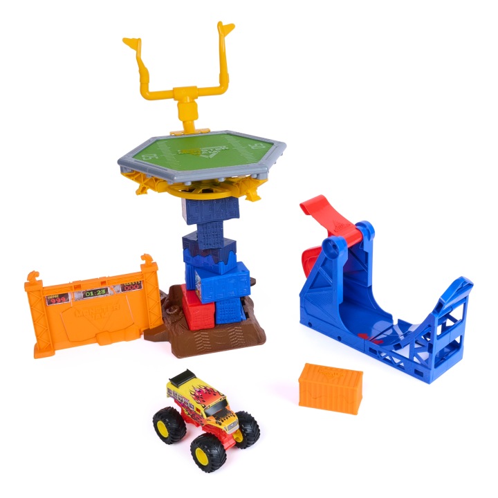 Набір Spin Master Monster Jam (масштаб 1:64) з батутом і транспортним засобом сервіз. — фото 3