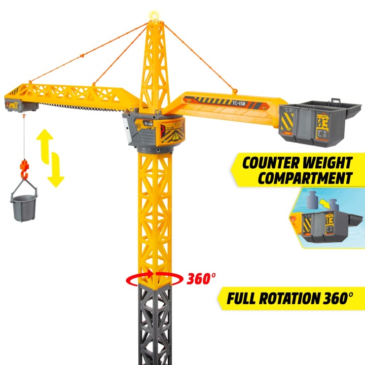 Великий кран дистанційно керований 150 см TITAN CRANE RC USB + пульт світло — фото 5
