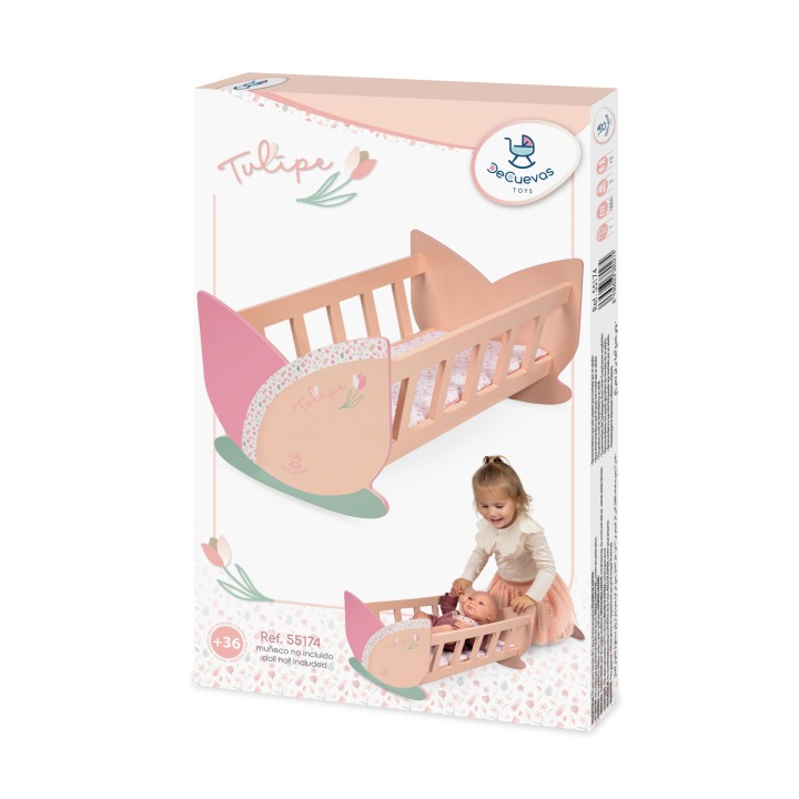 DeCuevas Toys Колиска Tulipe ліжечко дерев'яне до 48 см — фото 3