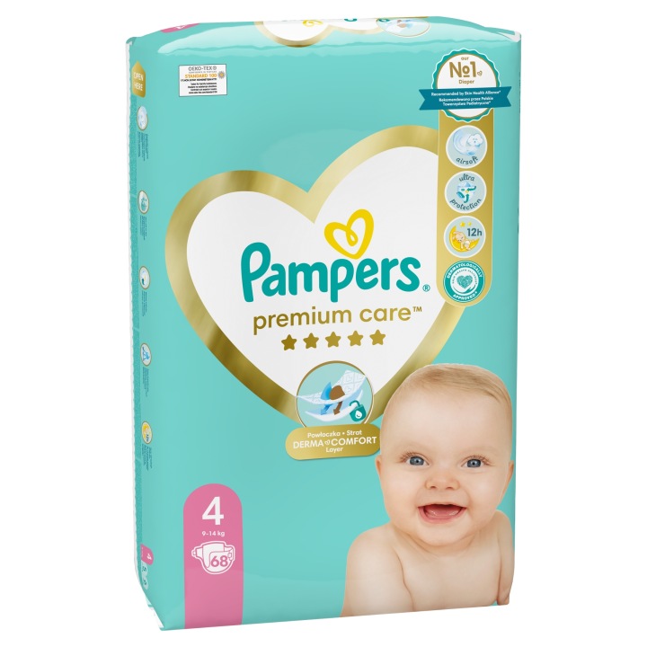 Підгузки Pampers Premium Care розмір 4, 68 шт., 9 кг-14 кг — фото 6