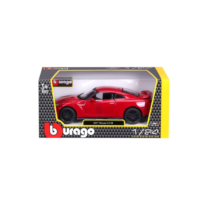 Nissan GT-R 1:24 модель Bburago 18-21082 червоний — фото 6