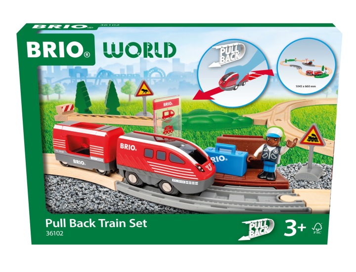 BRIO Набір Pull Back Train потяг залізниця для дітей — фото 7
