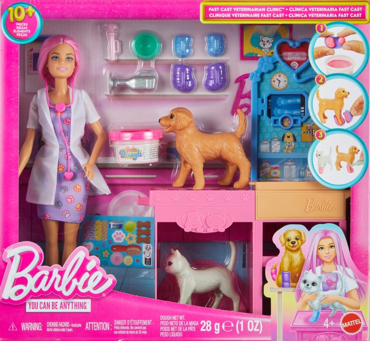 Лялька BARBIE U Ветеринара великий набір клініка, ветеринар, песик, котик — фото 4