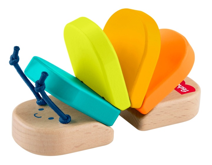 Fisher-Price Дерев'яна, плескання гусениця, іграшка сенсорна JCY39 — фото 4