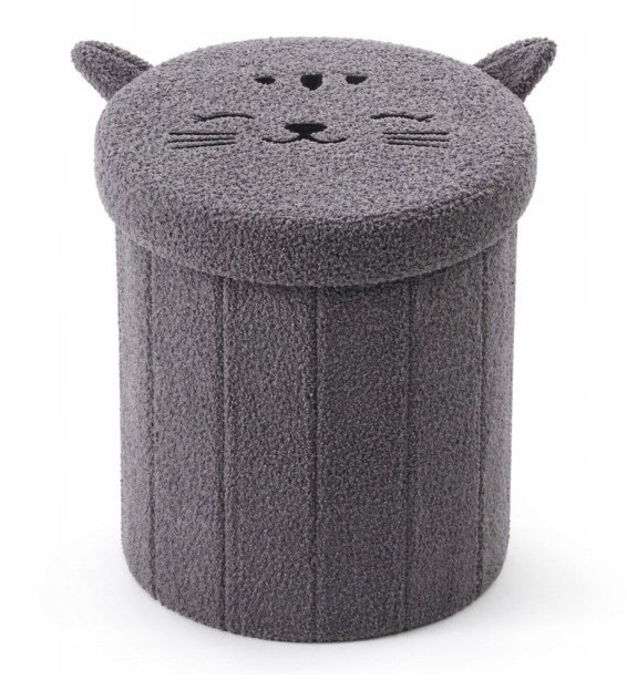 Складаний puf Smukee 31,5x36 см білий ведмедик
