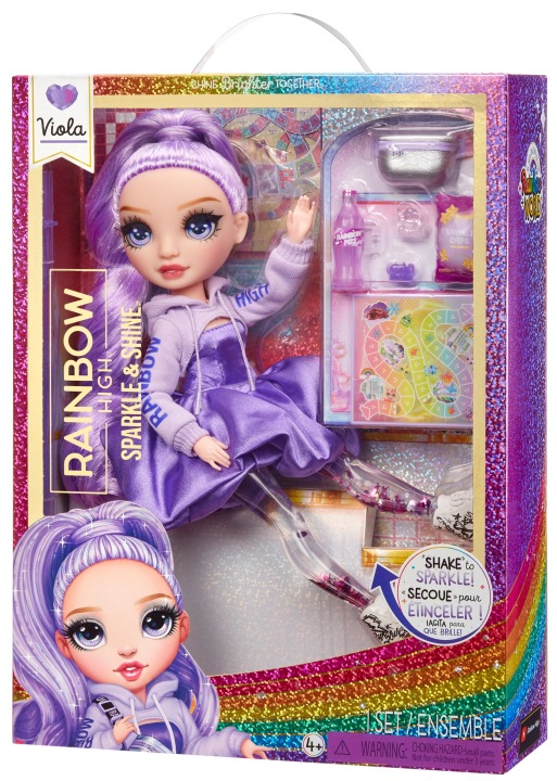 Rainbow High Модна Лялька Viola Sparkle Shine Фіолетова Fashion Аксесуари — фото 10