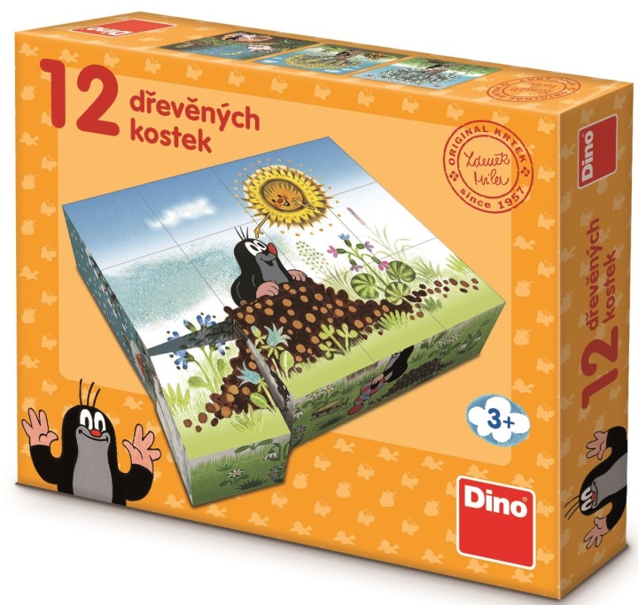 Dino Дерев'яні гомілкостопу ліцензійні Кротик - Рік Кротика - 12 кубиків