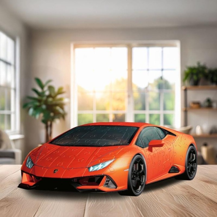 Пазли 3D Lamborghini Huracn EVO помаранчевий — фото 2