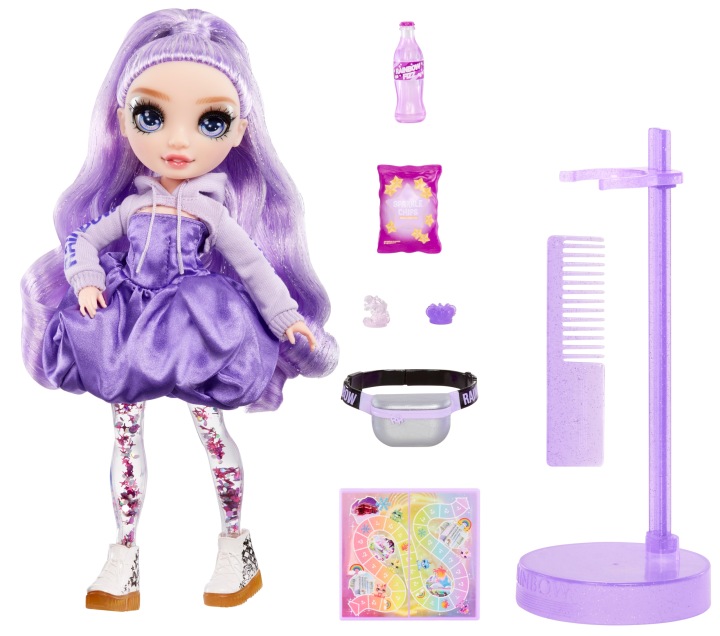 Rainbow High Модна Лялька Viola Sparkle Shine Фіолетова Fashion Аксесуари — фото 4