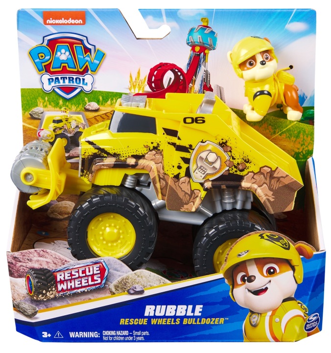 Щенячий патруль бульдозер RUBBLE RESCUE WHEELS будівельна машина екскаватор + фігурка — фото 5