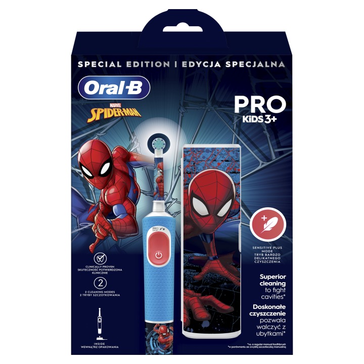 Електрична щітка для зубів Oral-B PRO Kids 3+ Spider-Man "S" — фото 3