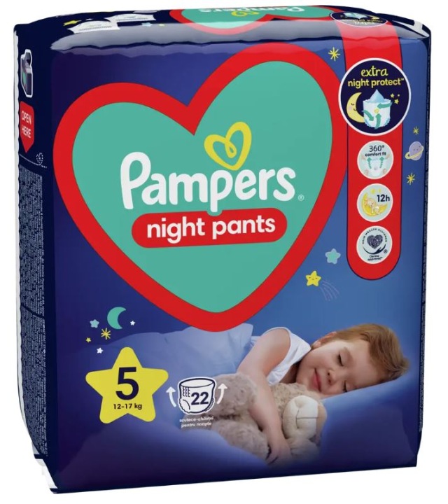 Трусики-підгузки на ніч Pampers Night Штани Maxi Розмір 5. 11-17 кг 22 шт. — фото 2
