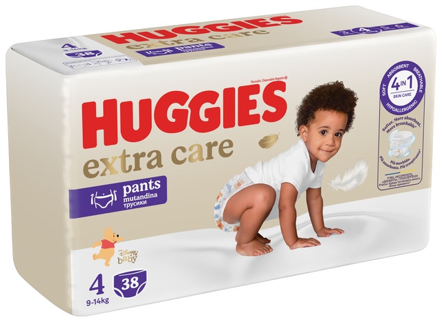 HUGGIES EXTRA CARE трусики-підгузки підгузки розмір 4 (9–14 кг) 38 шт.