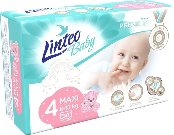 LINTEO Підгузки Підгузки Для Дітей 3-6 кг Baby Преміум Міні 34 шт. — фото 14