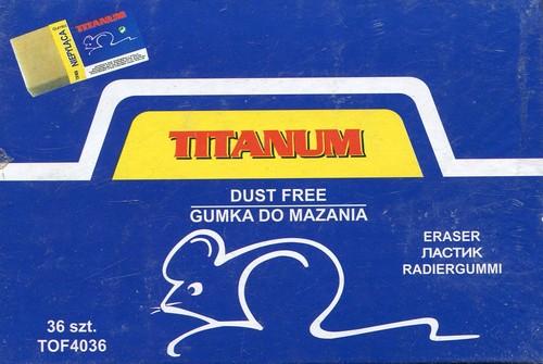 Gumka do mazania niskopyląca 36x20mm Titanum