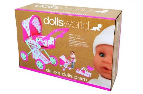 Wózek gondola dla lalek do 46 cm z nosidełkiem Deluxe