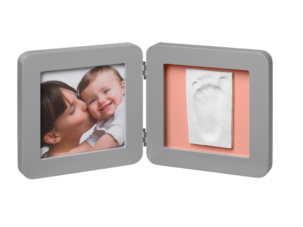 Ramka na zdjęcia Baby Art z nadrukiem, szara