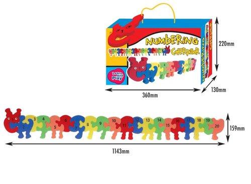 Puzzle numerowane Gąsienica
