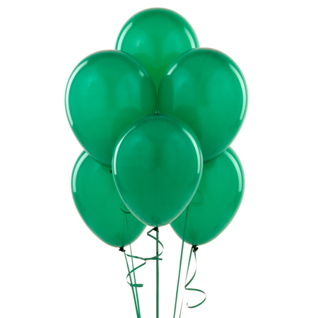 Balon zielony klasyczny 25 szt.