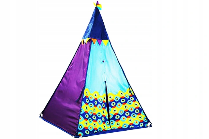 DUŻY NAMIOT DLA DZIECI TEEPEE TIPI DOMEK STABILNY NIEBIESKI