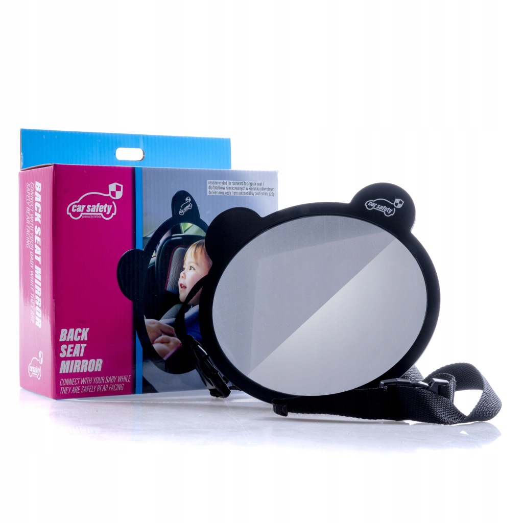 Lusterko do obserwacji dziecka Car Safety 19,5 cm x 21 cm czarny