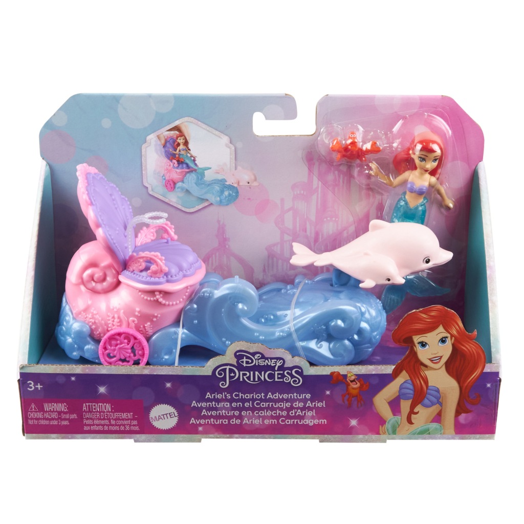 Disney Arielka i pojazd Mała lalka HLW87