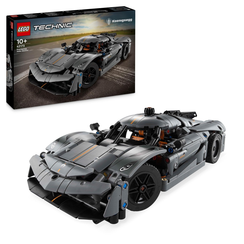 Klocki LEGO Technic 42173 Koenigsegg Jesko Absolut szary 801 elementów +10
