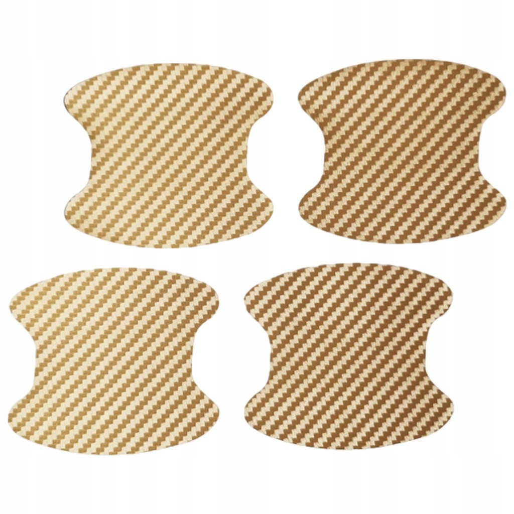 4Pcs Handle Protector Film Protective Pad, Auto Plate Paint Scratch Gold