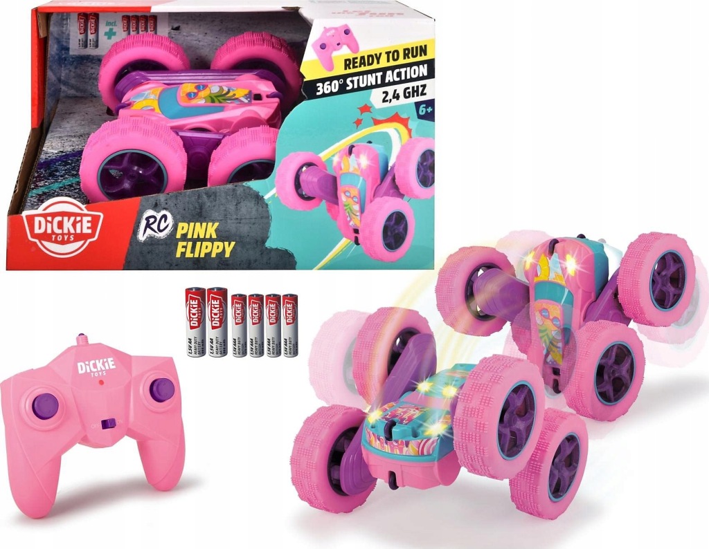 DICKIE TOYS Pink Drivez RC Samochód Zdalnie Sterowany Dla Dzieci 28 cm