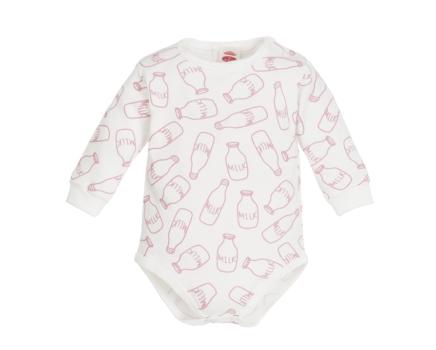 Makoma: Body z długim rękawem Milk Girl r.68