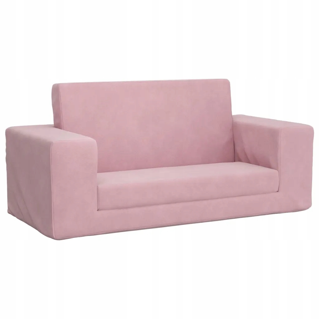 Różowa sofa dla dzieci 2-osobowa 84 x 38 x 34 cm, rozkładana do leżanki