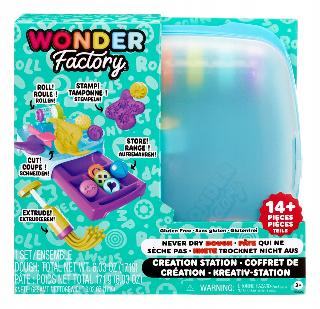 WONDER FACTORY MASA PLASTYCZNA NIE TWARDNIEJE MASZYNA LITTLE TIKES 595090