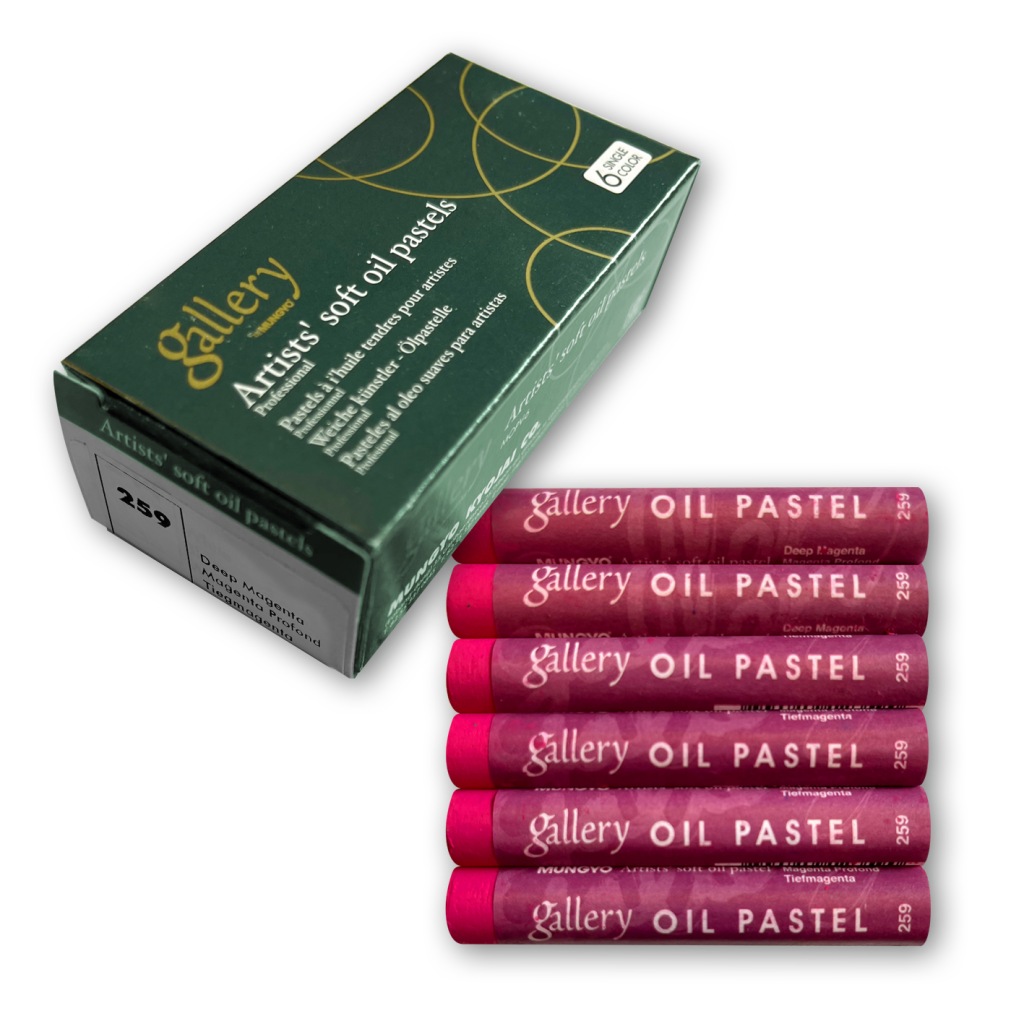 MUNGYO ARTISTS PASTELE OLEJNE MIĘKKIE MOPV-6 OP.6 SZT.259 DEEP MAGENTA