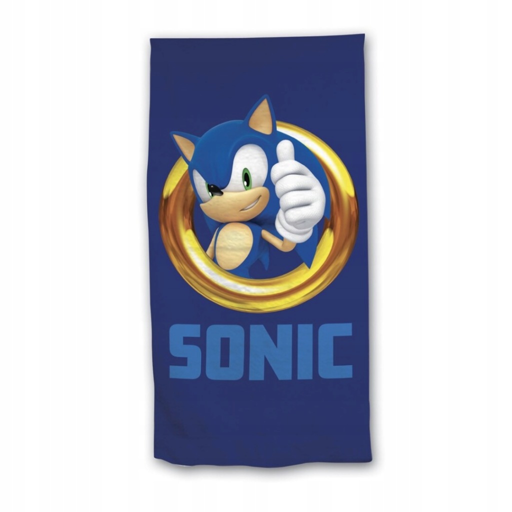 RĘCZNIK SONIC BAWEŁNIANY SONIK HEDGEHOG 70X140 KĄPIELOWY BASEN