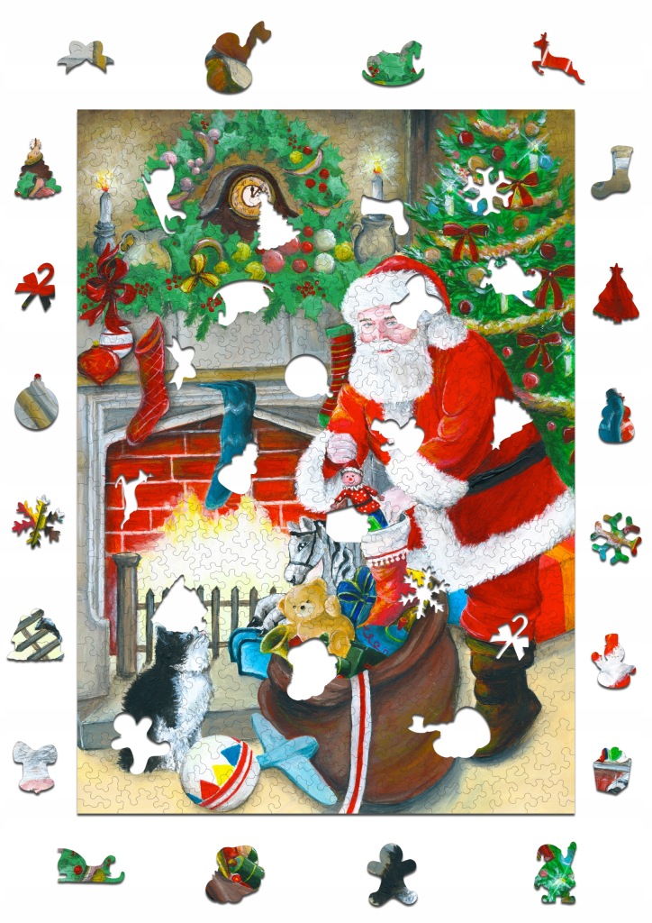 Puzzle Drewniane A3 410 Elementów Magia Świąt Układanka Świąteczna
