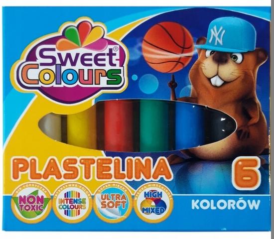 Plastelina Koma-Plast Sweet Colours 6 kolorów