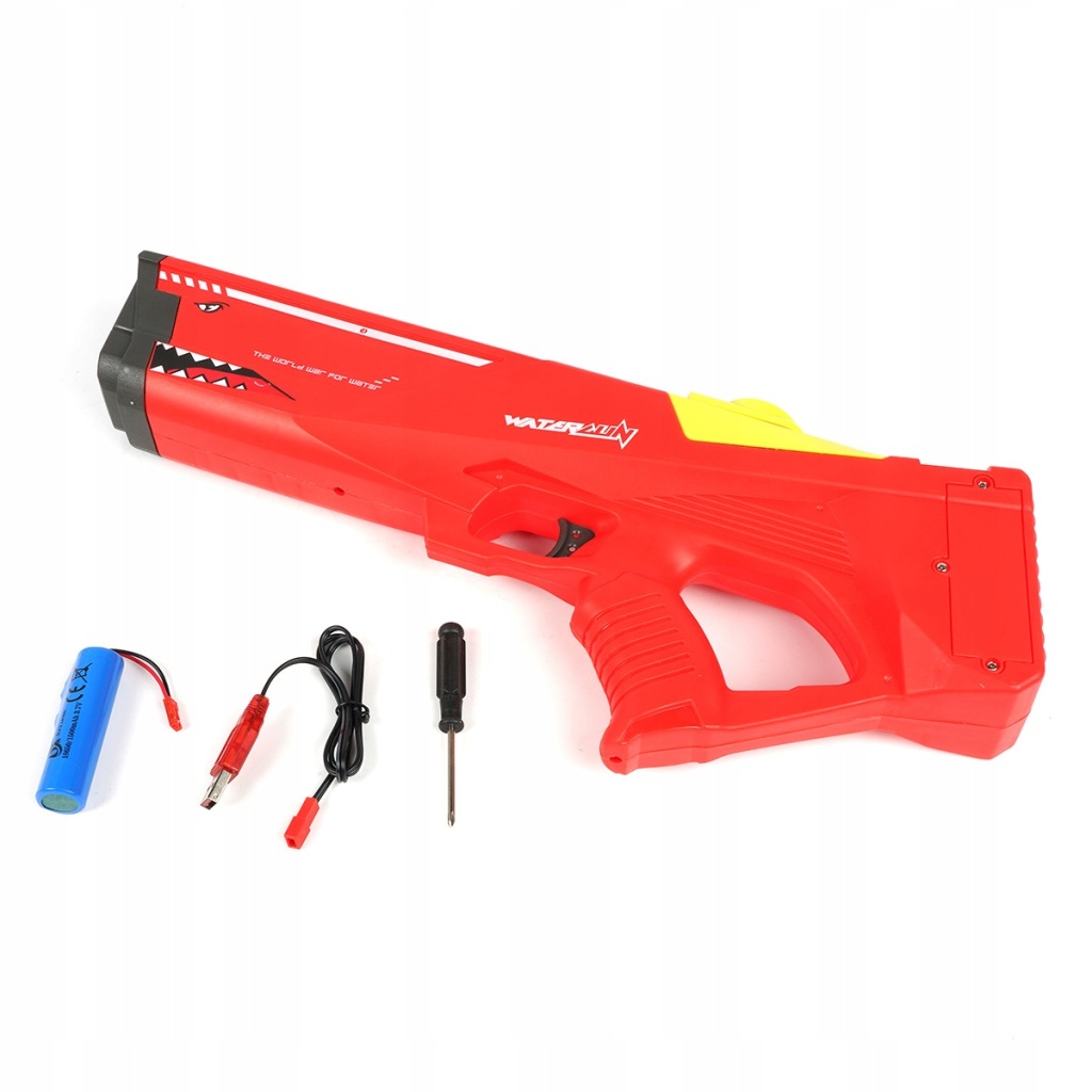 Pistolet na wodę czerwony zasięg 10–12 m