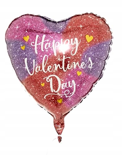 Amscan Anagram 4365601 - Valentine's Day Ombre Sparkles Heart Foil Balloon
